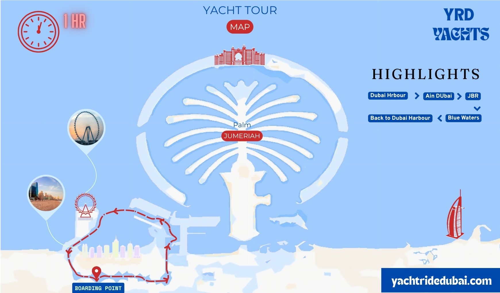 one hour yacht ride dubai marina