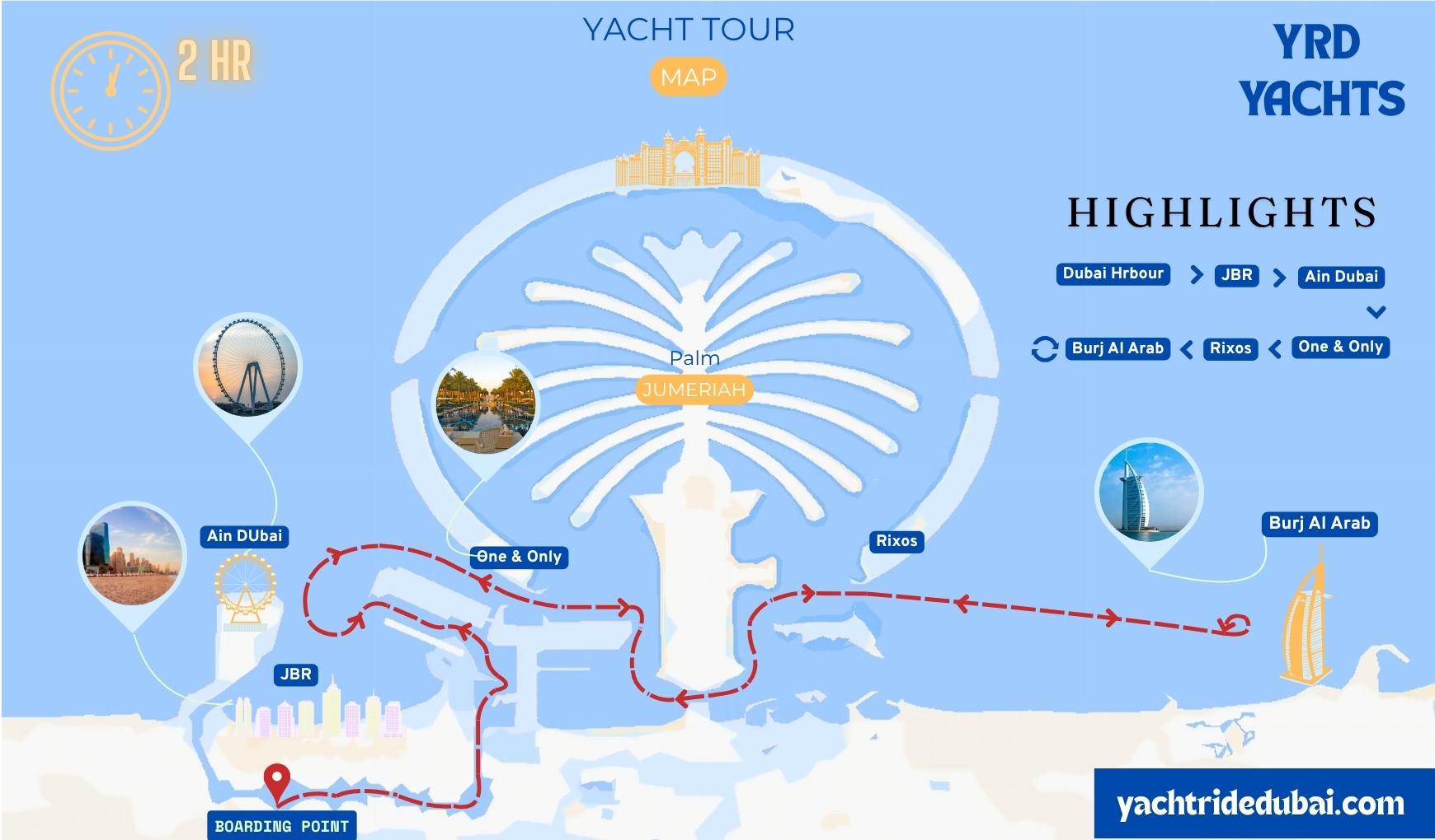 two hour yacht ride dubai marina